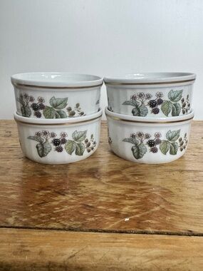 Vintage Royal Worcester ramekins in the "Lavinia" pattern
